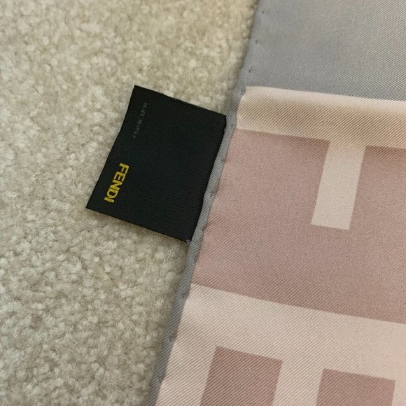 Fendi Silk Handkerchief in Multicolour (pink/gray/white) - Picture 3 of 4